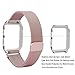ALNBO Compatible 38mm Apple Watch Band Stainless Steel Mesh Magnetic Replacement Wrist Band with Metal Protective Case for Apple Watch Series 3 Series 2 Series 1 Rose Gold