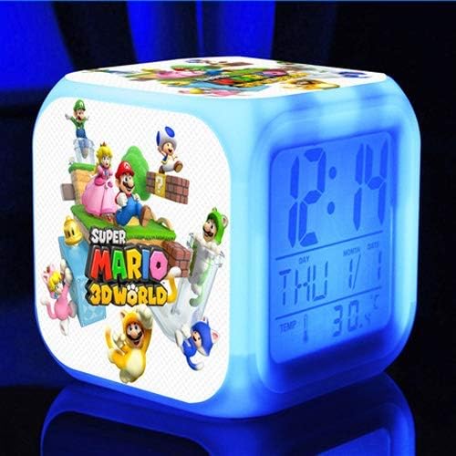 WJIUJIA Super Mario Watchs Super Mario Alarm Clock for