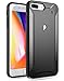 iPhone 7 Plus / iPhone 8 Plus Case, Poetic QuarterBack [Corner/Bumper Protection][No Bulk][Dual Protection] Stylish PC+TPU Protective Case for Apple iPhone 7 Plus / iPhone 8 Plus Black