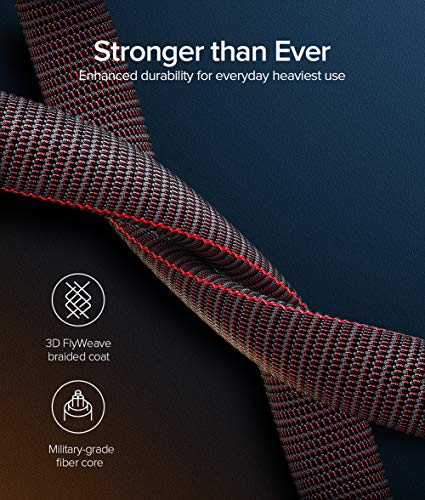 INIU USB C Cable, 【3 Pack】3.1A QC Fast Charging USB Type C Cable, Braided (1.6+3.3+6.6ft) USB-C Phone Charger Cables for Samsung Galaxy S20 S10 S9 S8 Plus Note 10 LG Google Pixel OnePlus Huawei etc