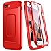 YOUMAKER Designed for iPhone SE Case/iPhone 8 Case/iPhone 7 Case (NOT Plus),Full-Body Rugged Case with Built-in Screen Protector for iPhone SE 2nd Generation/8/7 4.7 Inch - Red