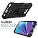 Galaxy Note 5 Case, MoKo Shock Absorbing Hard Cover Ultra Protective Heavy Duty Case with Holster Belt Clip + Built-in Kickstand for Samsung Galaxy Note 5 5.7 Inch (2015) - Black
