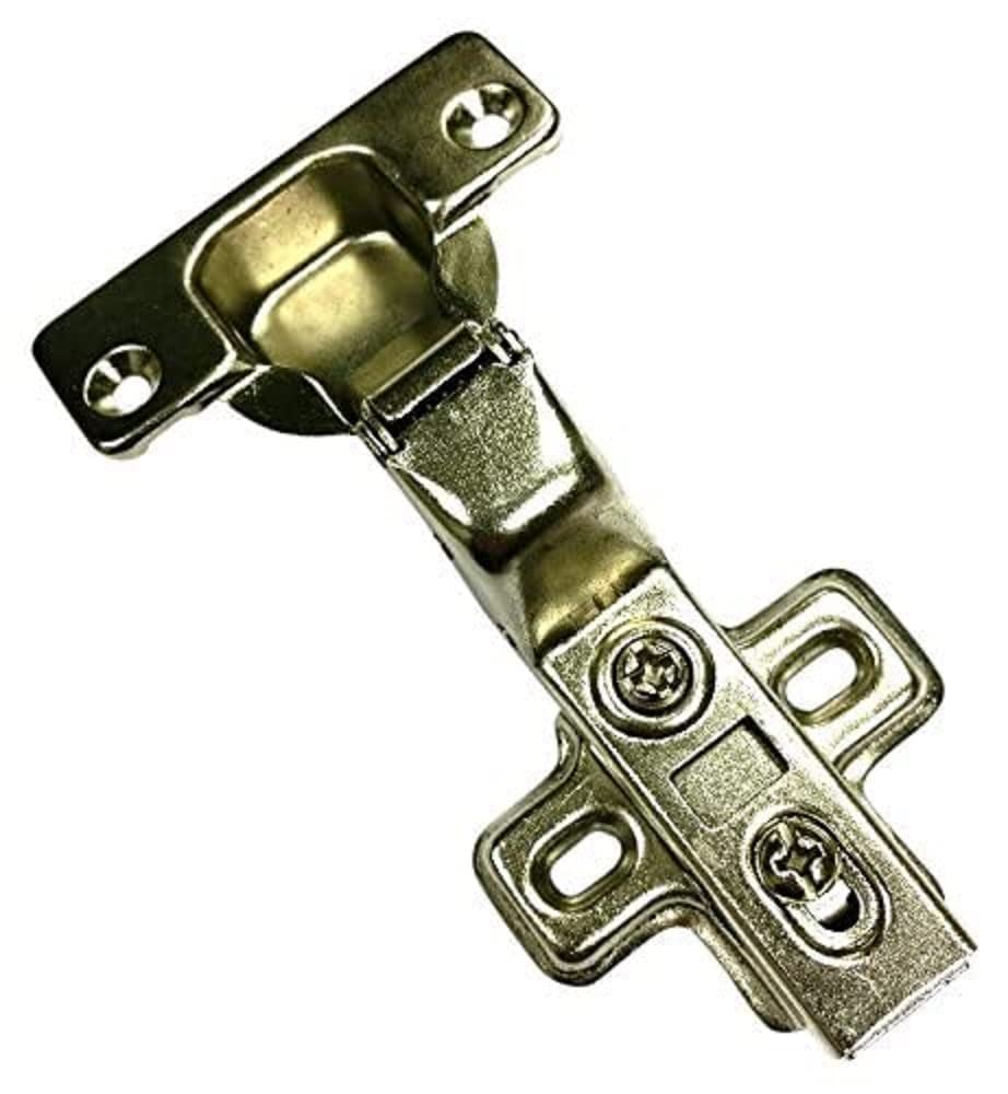 Merriway BH05998 (2 Pcs) Cabinet Hinge 35mm 95 Degree Soft Close ZP Clip-On Inset - Pack of 2 Pieces