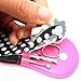 Spove Manicure Sets Pedicure Set Polka Dot Flip Flop Nail Clippers Manicure Kit Nail pack of 6 Hotpink