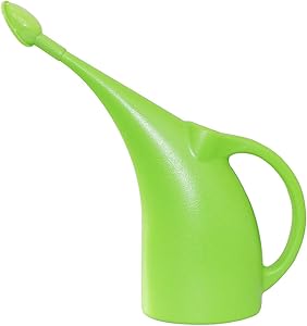 MyLifeUNIT Plastic Small Watering Can for Indoor Plants, 1/2-Gallon with Shower Head