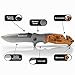 BearCraft Folding Knife in Carbon Design Inclusive **Free eBook** | Outdoor Survival Pocket-Knife | One-Hand Rescue Knife with Glass Breaker and Belt Cutter