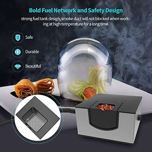 Wancle Smoking Gun Food Smoker Infusion Smoker for Home Cooking and Outdoor BBQ Silver - Thumbnail 2
