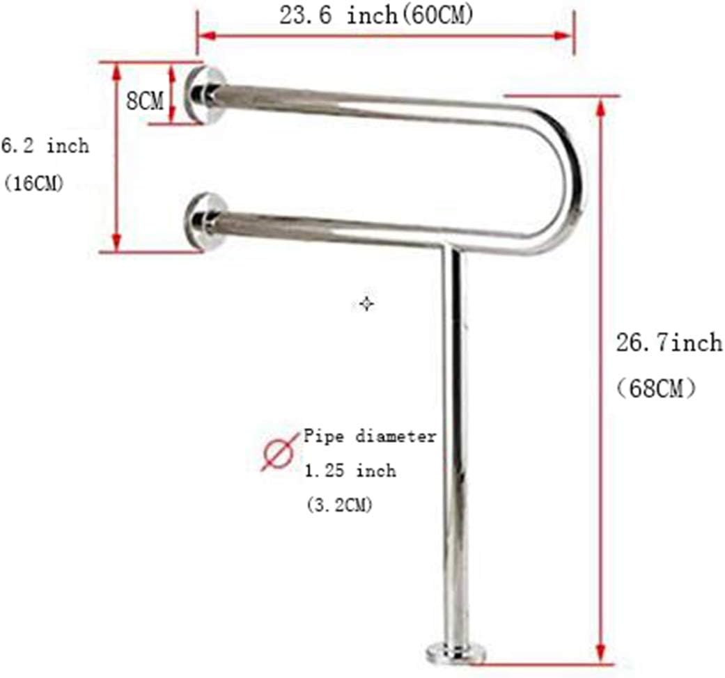 WAZZJ Handicap Grab Bars Toilet Rail Bathroom Support for Elderly Bariatric Disabled Stainless Steel Commode Medical Accessories Safety Hand Railing Guard Frame Shower Assist Aid Handrails Hand Grips: Kitchen & Dining