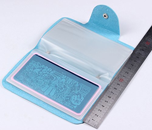 Finger Angel Light Blue Nail Art Stamp Plate Collection Image Plate Organizer 6X12cm Size Stamping Plate