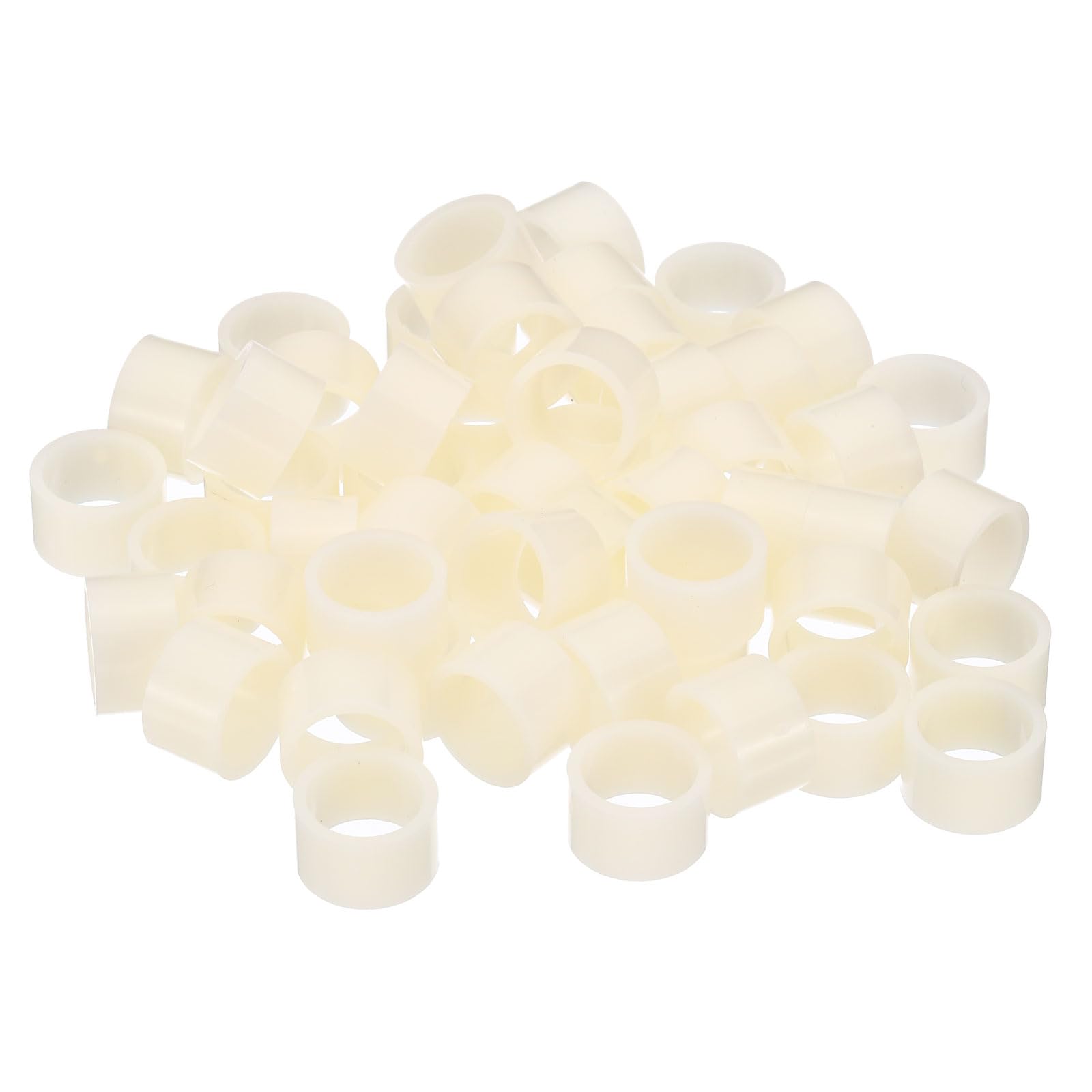 PATIKIL M10 Round Spacer Washer Set, 50 Pcs 10.5mm ID, 13mm OD, 8mm Length Plastic Standoff for M10 Screws