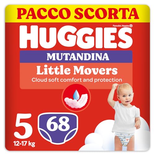 Huggies Ultra Comfort Nappies Size 5 (12-17 kg), Breathable Panties, Pack of 68