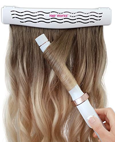 Hair Works 4-in-1 Hair Extension Style Caddy - The Original Hair Extension Holder Designed To Securely Hold Your Extensions While You Wash, Style, Pack and Store Them (Best Hair Extensions For Thick Hair)