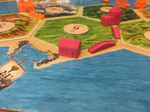 Build3D Replacement Pieces for Settlers of Catan - Victorian Era - Single Player - Pink