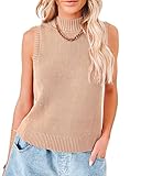 PRETTYGARDEN Women's Mock Neck Sweater Vest Casual