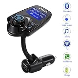 GT ROAD tpzl-pzp1-21 Bluetooth Car Music Adapter and FM Transmitter LED Display, Noise Reduction Technology, Fast Pairing, USB Charging, Smartphone Compatible, Hands-Free Calls