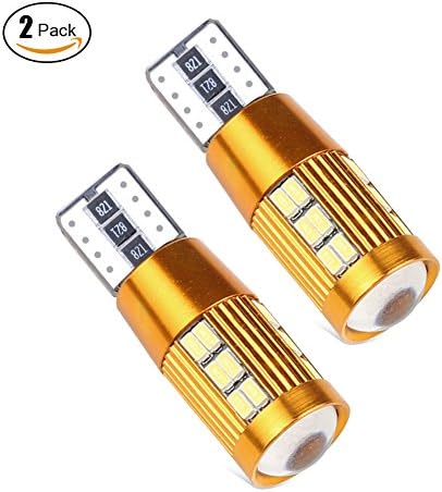 SUNMEG Wedge LED Replacement Bulb T10 194 168 2825 W5W 3014 30-SMD 2835 Cool White LED Car Lights Bulb 12 Volt for Interior Dome Map Courtesy Trunk Door License Plate Light Signal Light, 2 Pack