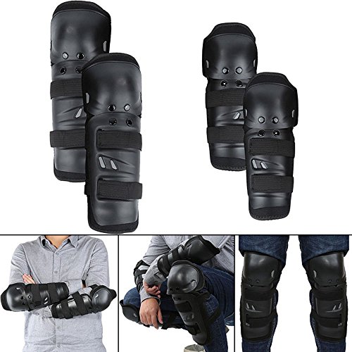 Horly Protective Gear Knee Pads Bicycle Skate Protective Kids 4Pcs Knee Protector Guard Elbow Pad Cycling Bike Racing Motorcycle