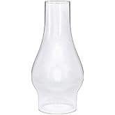 GXFCCYXT 3 Inch by 8.5 Inch Clear Glass Oil Lamp Chimney Replacement for Vintage and Restoration of Antique Oil and Kerosene 