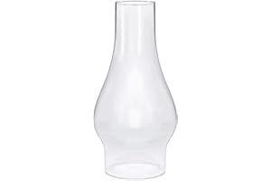 GXFCCYXT 3 Inch by 8.5 Inch Clear Glass Oil Lamp Chimney Replacement for Vintage and Restoration of Antique Oil and Kerosene Lamps Fit#2 Size Burner Oil Lamps