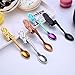 BingGoGo Stainless Steel Mermaid Spoons for Coffee Tea Dessert Drink Mixing Milkshake Spoon Tableware,Pack of 4 (Rainbow)