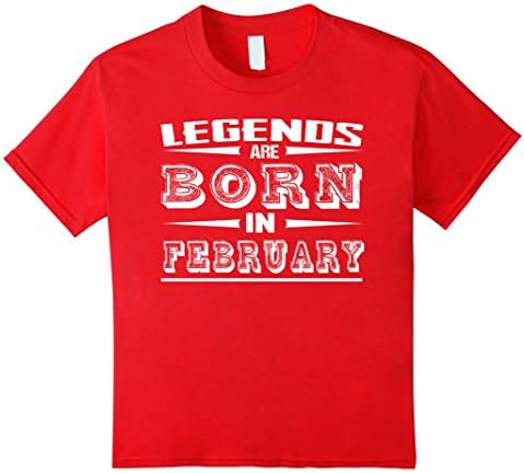 Kids Legenos Are Born In February T-Shirt 8 Red
