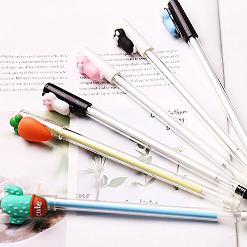 Slendima 2 Pcs 0.5 mm Creative Lovely Fruit Plastic Gel Pen,Stationery Student Gift School Office Supplies - Thumbnail 3