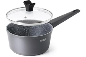 THE ROCK SOHO Nonstick Saucepan with Lid, 1.9 Quarts Small Pot with PPG Quantum2 Coating – Durable for Urban Kitchens, Nothin