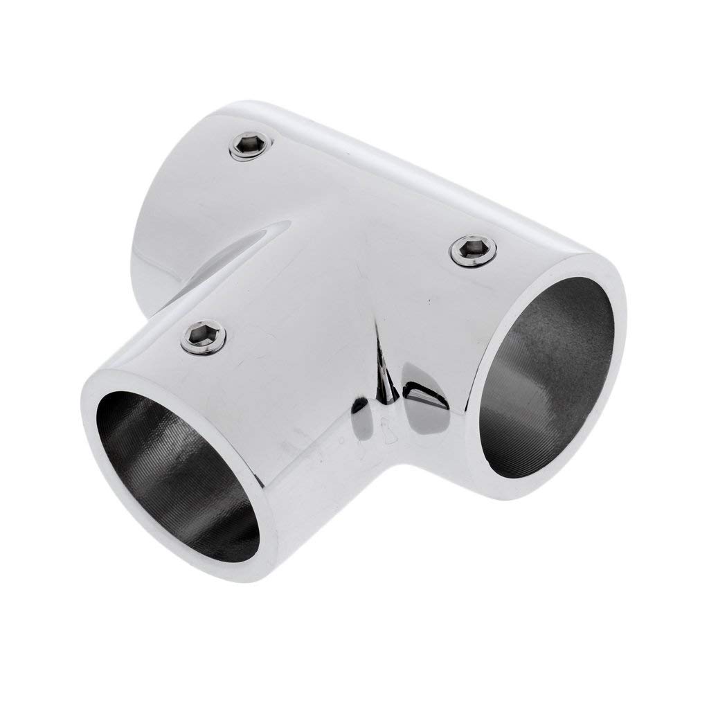 zalati Handrail Fitting Connector 25mm/1 inch 90° Tee Durable 316 Stainless Steel for Boat