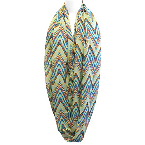 Wrapables Retro Lightweight Infinity Scarf, Boho Blue