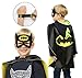 Ecparty 5 Different Superheros Cape and Mask Costumes Set Includes Bonus Matching Wristbands for Kids
