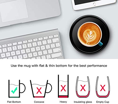 BESTINNKITS Smart Coffee Set Auto On/Off Gravity-induction Mug Office Desk Use, Candle Wax Cup Warmer Heating Plate (Up… - Image 4