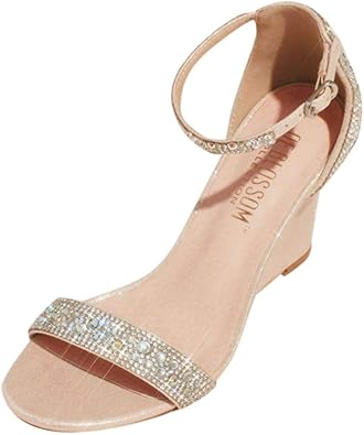 Amazon Com David S Bridal Pave Crystal Embellished Metallic