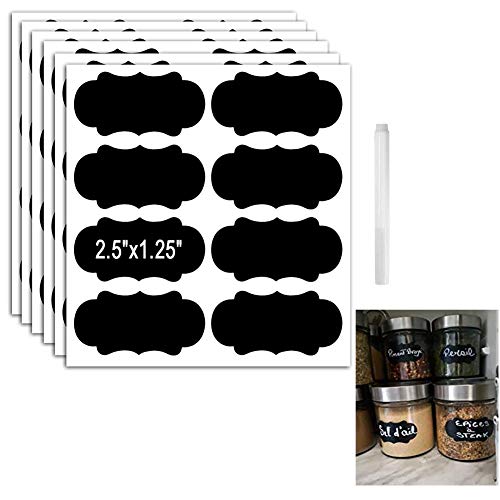 Chalkboard Stickers Labels,Pantry Labels,Reusable Waterproof Stickers