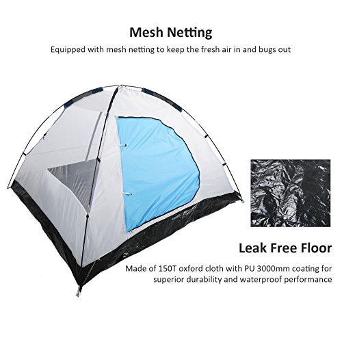 Two Person Camping Tent with Vestibule, 2 People Waterproof Backpacking Tent for Outdoor Travel Camping Hiking, 3 Seasons Double Layer Waterproof Outdoor Shelter Tent House for Family