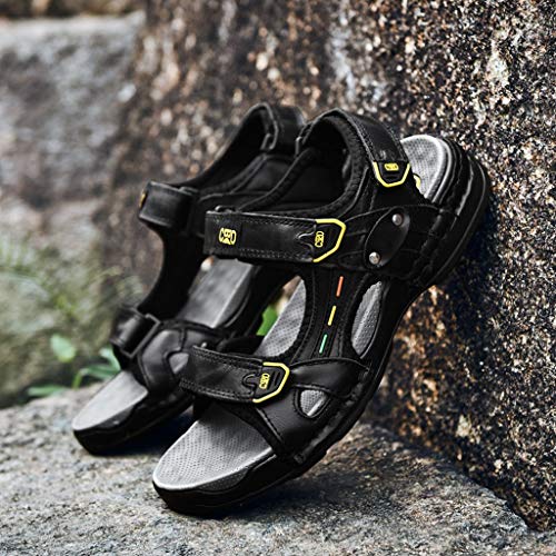Corriee 2019 Gift Idea Mens Athletic Sandal Men's Summer Fashion Beach Fishing Shoes Flats Black