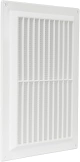 Repa Market 10x7 Inch White Plastic Vent Cover Rectangular Soffit Louver w/