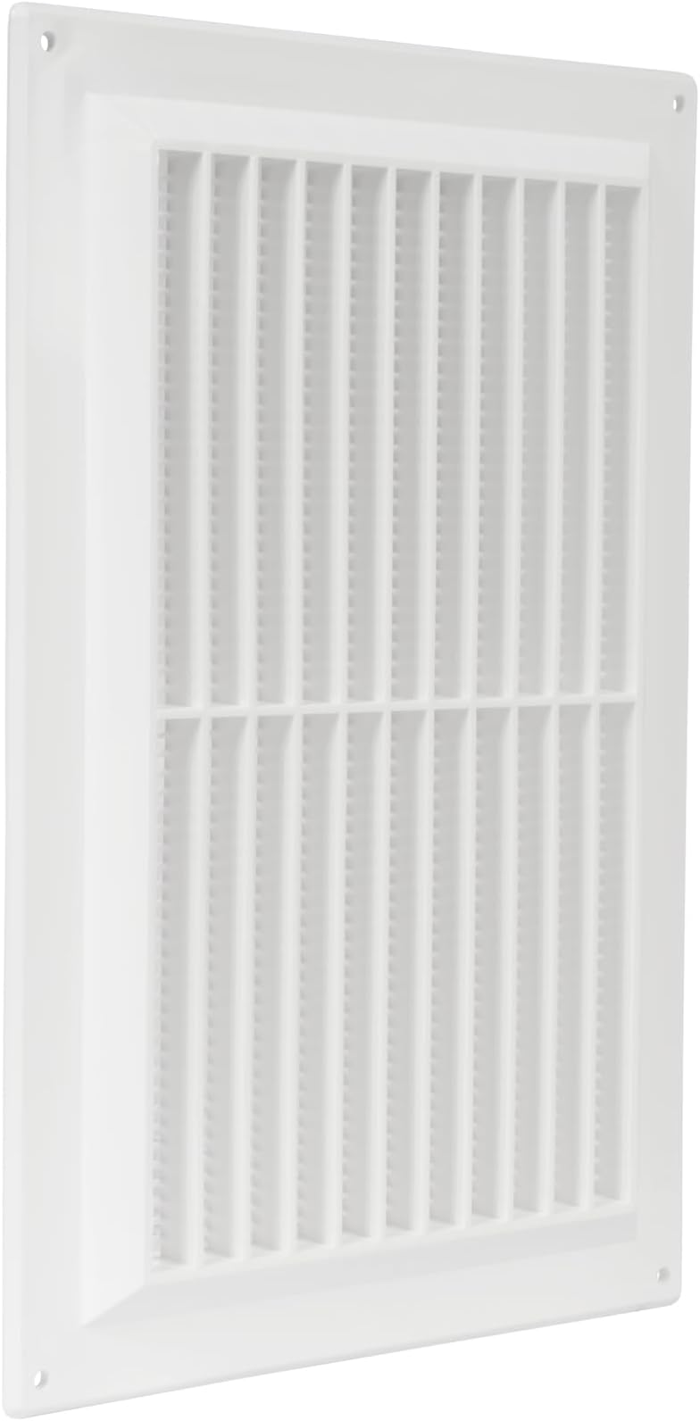 Repa Market 10x7 Inch White Plastic Vent Cover Rectangular Soffit Louver w/