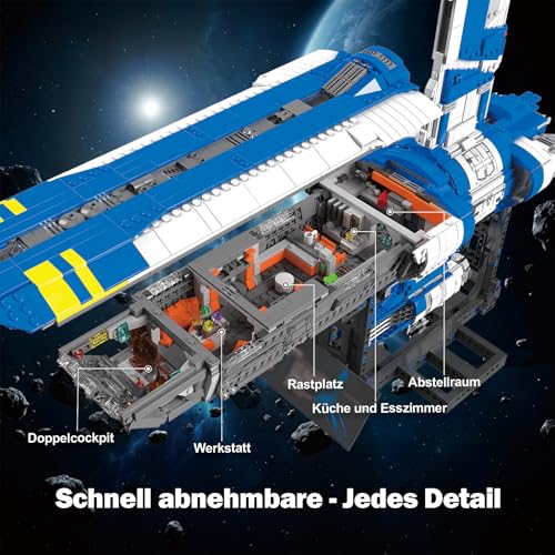 Xenobild Space Wars Spaceship Building Blocks Set for Adults Men | 3006 pieces, rotating back fin, aeroplane model, gift collection, BWR101