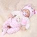 OtardDolls Reborn Baby Dolls Lifelike Realistic Sleeping Girl with Puppy Clothes Soft Vinyl Children Gifts (Lovely Puppy)