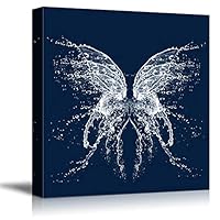 Canvas Wall Art Dynamic Water Splash Butterfly Canvas Prints Home Artwork Decoration for Living Room,Bedroom - 12x12 inches