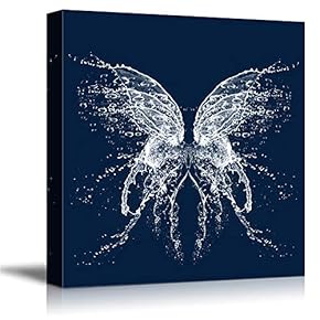 signwin Canvas Wall Art Dynamic Water Splash Butterfly...