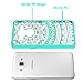 Galaxy Grand Prime / J2 Prime / Grand Prime Plus Case With Clear HD Screen Protector, AnoKe Colors Totem Mandala Ultra Slim Fit Acrylic TPU Hybrid Cell Phone Cover Cases For Samsung G5308 TM CH Mint