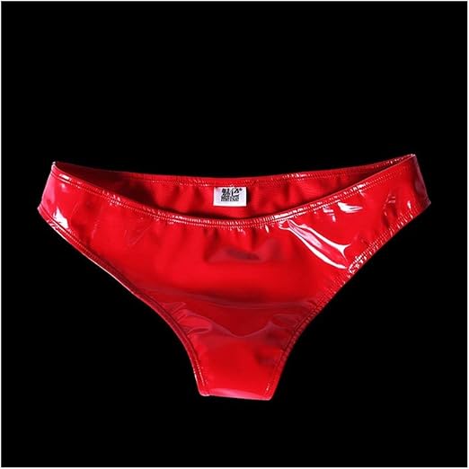 red leather panties