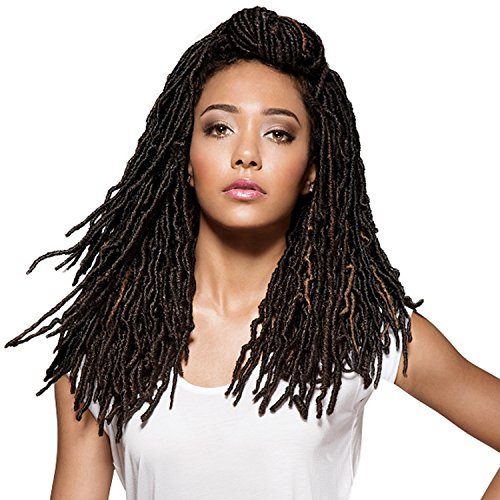 Bobbi Boss Synthetic Hair Crochet Braids African Roots Braid Collection Nu Locs 18" (6-PACK, NAVY BLUE)