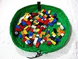 Elife Green 18 Inch Nylon Kids Toy Storage Bag Organizer Box and Play Mat Toy Quick Pouch