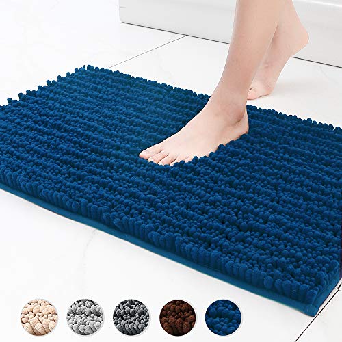 Color&Geometry Original Luxury Chenille Bath Rug Mat, 24x16 Shaggy Rugs