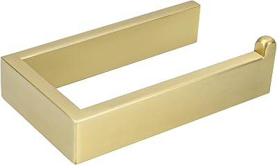SAYAYO Wall Mounted Toilet Roll Holder Brushed Gold SUS304 Square Design