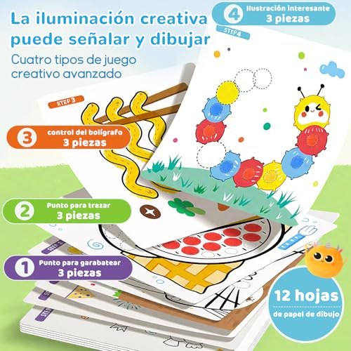 TGEXYI Dot Markers - 12 Colores Marcadores Lavables para Niños para Bingo en Edad PreescolarMarcadores de Puntos para Niños Pequeños, Arte de Puntos, Pinturas de Puntos