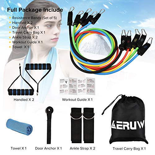 Resistance Band Set 12 Pcs Pilates Resistance Training Instant Cooling