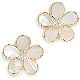 SHASHI Women's Jardin Nacr Earrings, Pearl, Off White, Gold, One Size